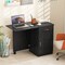 Compact Folding Desk with Cabinet and Drawer for Small Spaces and Office Use